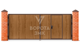 Деревянные распашные ворота 2250×1750 ЗМК-5260